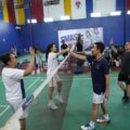 Wakil Menteri Pemuda dan Olahraga Republik Indonesia (Wamenpora RI), Taufik Hidayat, menghadiri kegiatan bertajuk 'Smash the Limits: Connect, Move, Inspire' yang digelar oleh Alumni Indonesia Future Network (IFN), di Lapangan Badminton Kemenpora, Jakarta, Jumat (18/7). Acara ini turut dihadiri oleh Mikha Tambayong, Tenaga Ahli Menteri Pemuda dan Olahraga Bidang Komunikasi Publik.(foto:Herry/kemenpora.go.id)