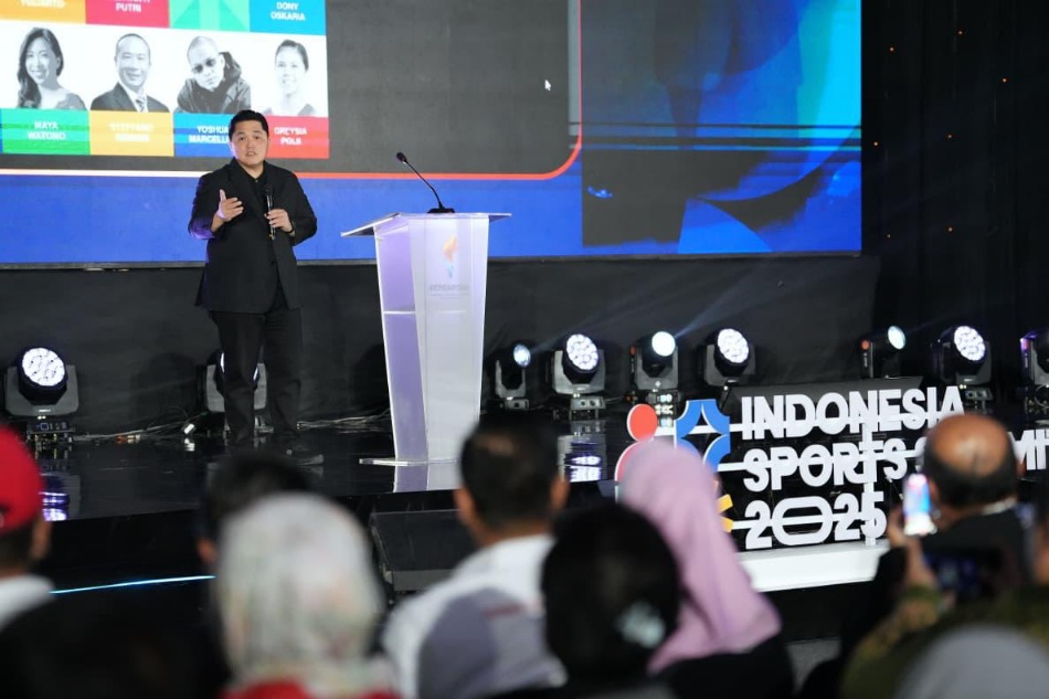 Menteri Pemuda dan Olahraga Republik Indonesia (Menpora RI) Erick Thohir menjadi pembuka keynote speak pada ajang Indonesia Sport Summit (ISS) 2025 di Indonesia Arena, Sabtu (06/12) siang.(foto:Herry/kemenpora.go.id)