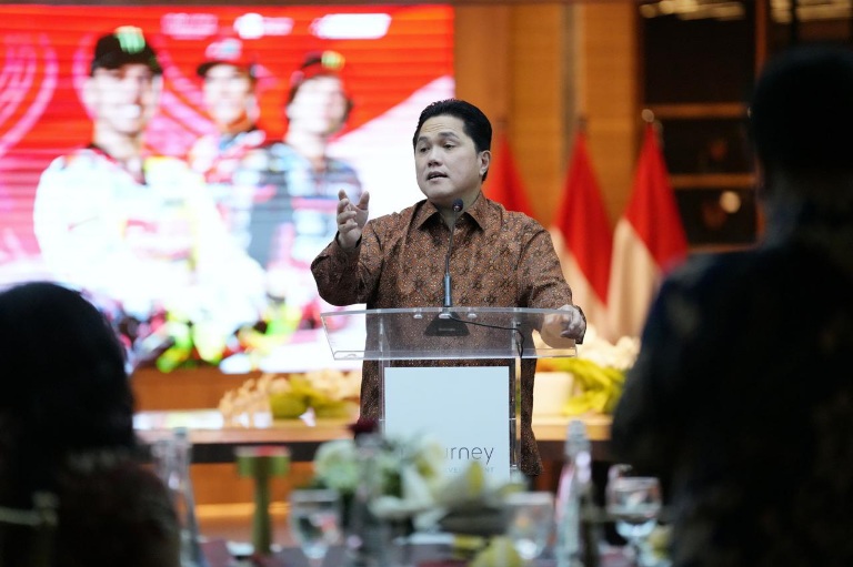 Menteri Pemuda dan Olahraga Republik Indonesia (Menpora RI), Erick Thohir, memberikan apresiasi atas kolaborasi lintas sektor yang telah menyukseskan MotoGP Mandalika 2025. Sinergi ini diharap bisa terus terjalin guna mendukung pengembangan sport tourism. (foto:Herry/kemenpora.go.id)