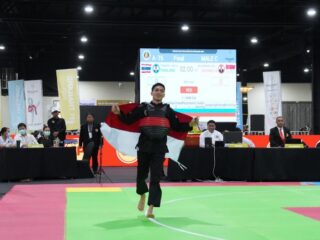 Cabang olahraga (cabor) pencak silat sukses memenuhi target 4 medali emas di SEA Games 2025 Thailand. Tambahan tiga emas terakhir berhasil diukir di hari terakhir Rabu (17/12) dari nomor tanding. (foto:Herry/kemenpora.go.id)