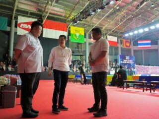 Wakil Menteri Pemuda dan Olahraga Republik Indonesia (Wamenpora RI) Taufik Hidayat berharap pebulu tangkis muda Tanah Air mampu menjaga konsistensi seiring penampilan gemilang di Indonesia Masters 2025. (foto:gilang/kemenpora.go.id)