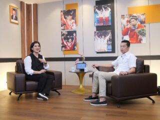 Wamenpora Taufik Hidayat menjadi bintang tamu dalam acara podcast Djoernal ID yang digelar Kemenpora, Jakarta, Jumat (24/8). Pertemuan ini membicarakan perjalanan karier Wamenpora Taufik dan menyampaikan pesan menjelang peringatan Hari Sumpah Pemuda (HSP) 2025. (foto:putra/kemenpora.go.id)
