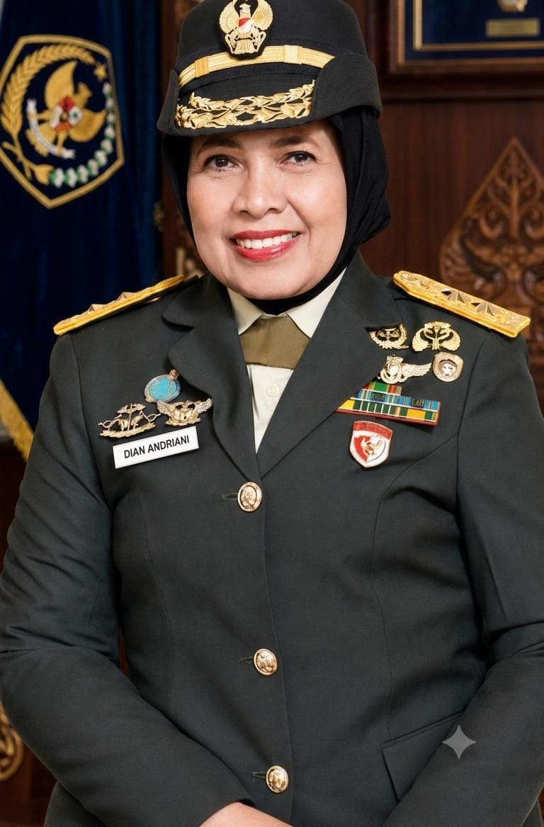 Foto : Ketua Umum PERTASINDO, Mayor Jenderal TNI (Purn) Dr. dr. Dian Andriani, Sp.DVE, M.Biomed, MARS, SH, MH, FINSDV, FAADV